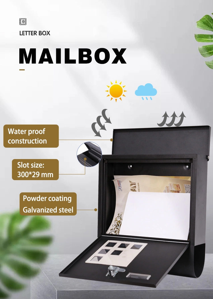 2021 Hot Selling Factory Cheaper Letter Box Wall Mount Stainless Steel for House Waterproof Mailbox/