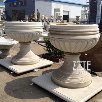 Outdoor Garden Ornament marble flower pot