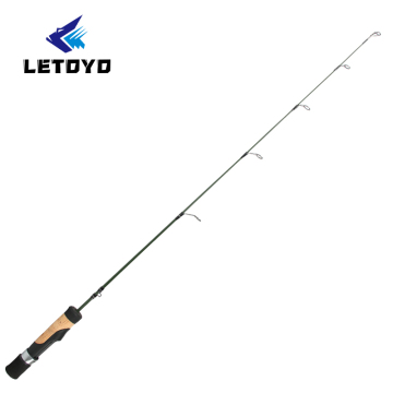 LETOYO Ice Fishing Rods with Full Cork Handle - 80cm to 100cm Fiberglass Ice Fishing Rods