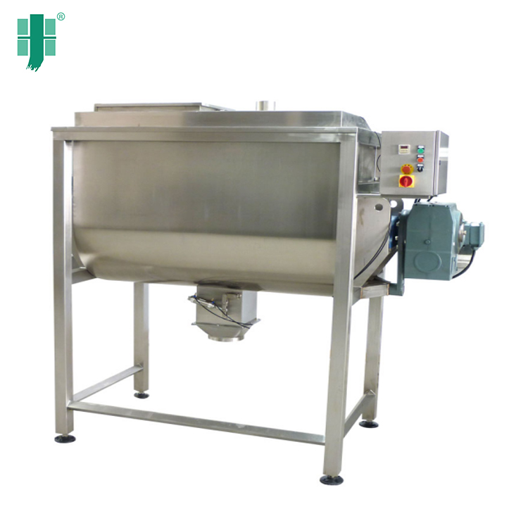 Horizontal ribbon blender mixer