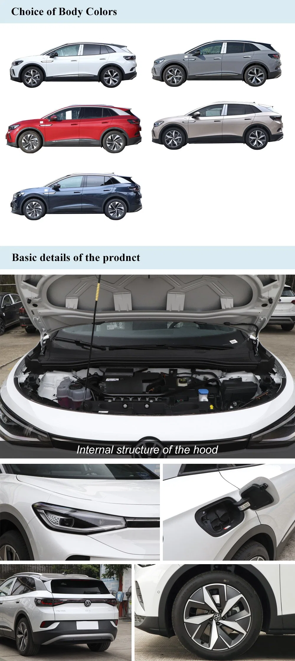 2022 New EV Car VW ID. 4 Pure SUV Car Adults 600km Long Range Luxury Electric Cars Made in China Cheap Used Cars for Sales
