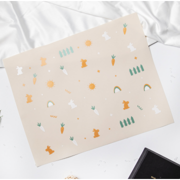 Custom Golden Printed Silcione Placemat for Kids