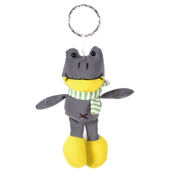 Reflective safety key ring frog with scarf