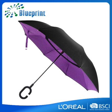 Special shape inverted c handle inverted umbrella