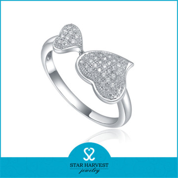Hot Selling 925 Sterling Silver Rhodium Plated Mirco pave ring