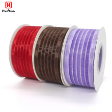 Iridescent Striped Satin Organza Gift Ribbon - Factory Wholesale for Wrapping