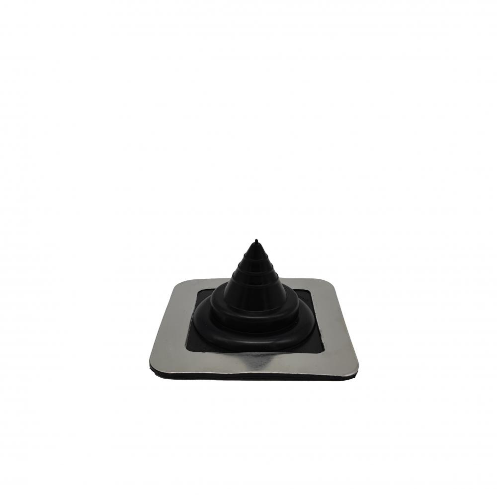 Small square base EPDM/silicone pipe boot for dust-proof