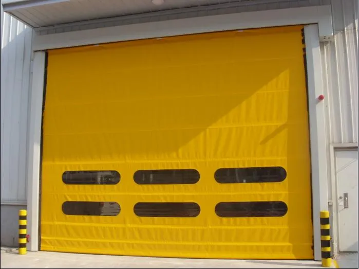 Industrial Wind Resistant Plastic PVC Fabric Rapid Stacking Automatic High Speed Fast Acting Stacking Gate Stacking Door with Hardware Factory Wholesale