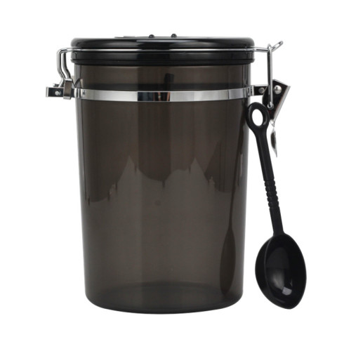 Black Transparent plastic canister