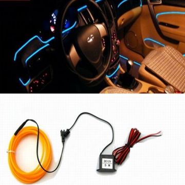 12V Car EL Wire Flexible Neon Glow LED Interior Decoration