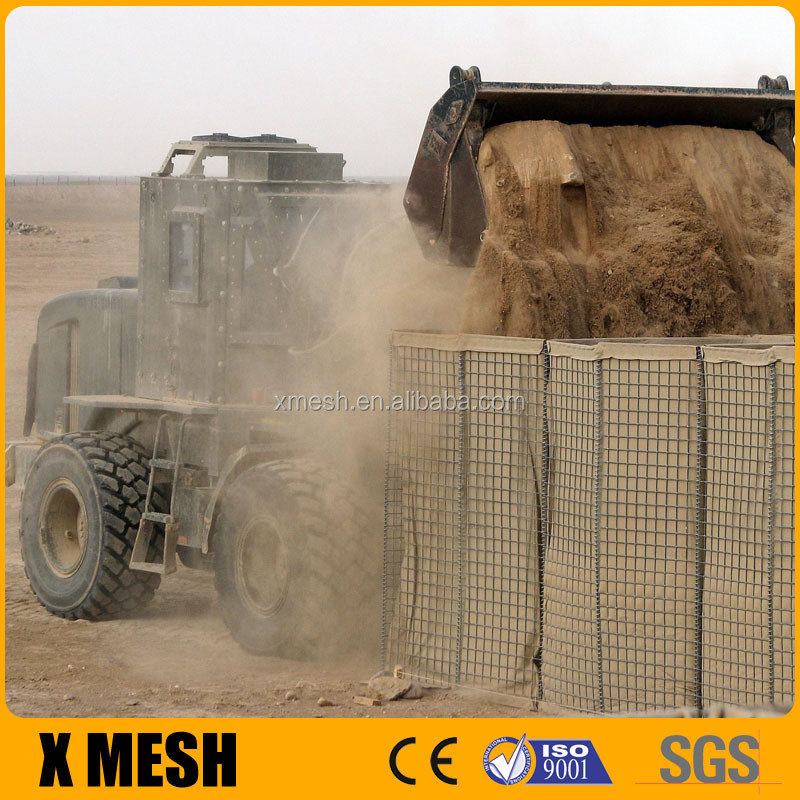 Heavy Galvanized Hesco Barrier for military fortifications