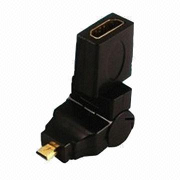 Micro HDMI to HDMi Rotatable Adapter, Gold-plated