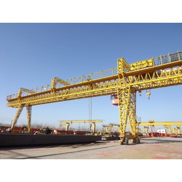 Heavy duty electrical double girder gantry crane 80t