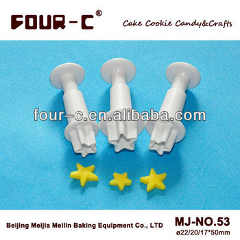 Star plastic plunger cutters, sugarcraft plunger cutters