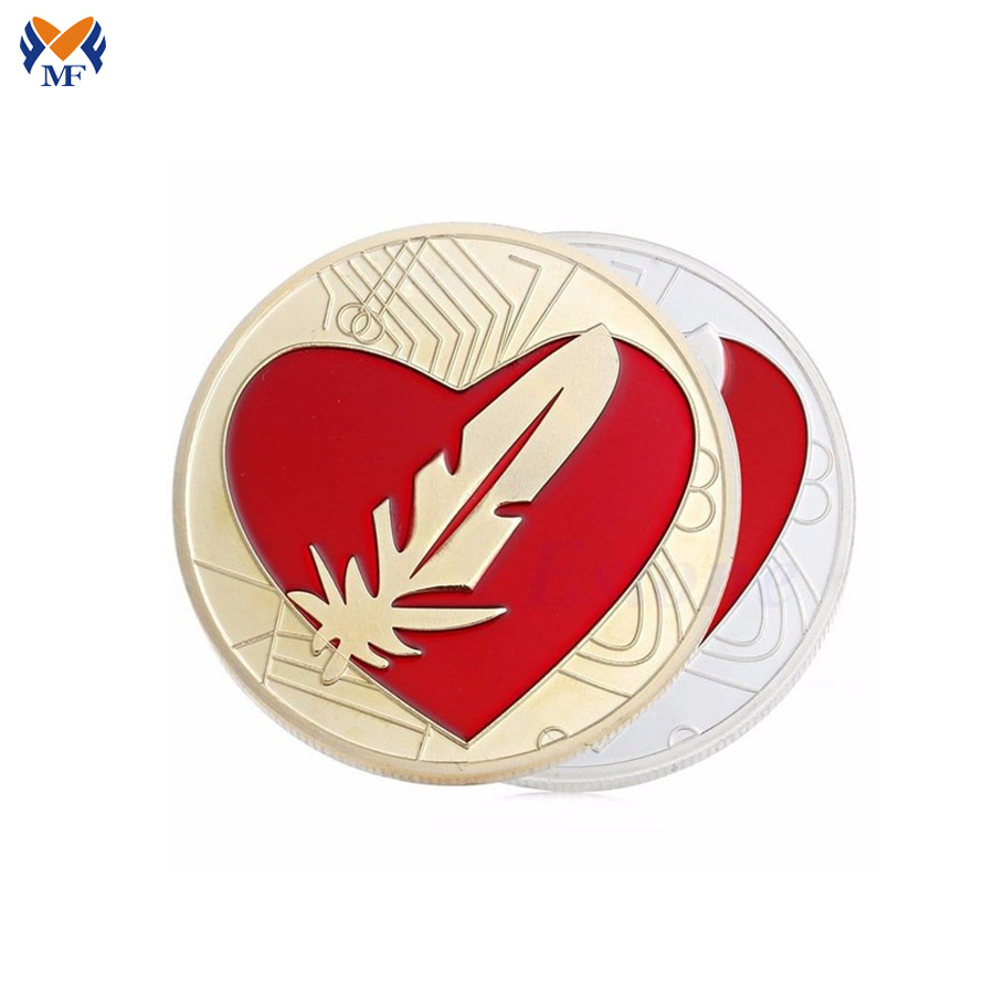 Enamel Heart Coin