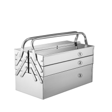 Stainless steel vehicle mounted industrial folding toolbox