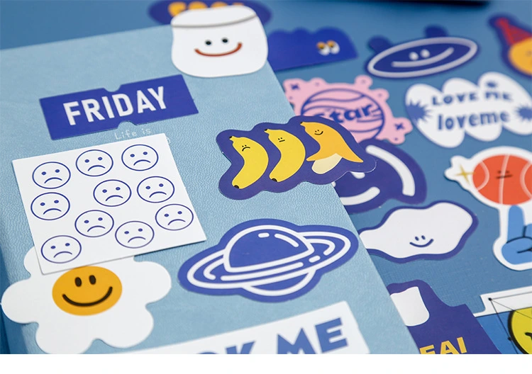 Cartoon Smile Sticker Set for DIY Material