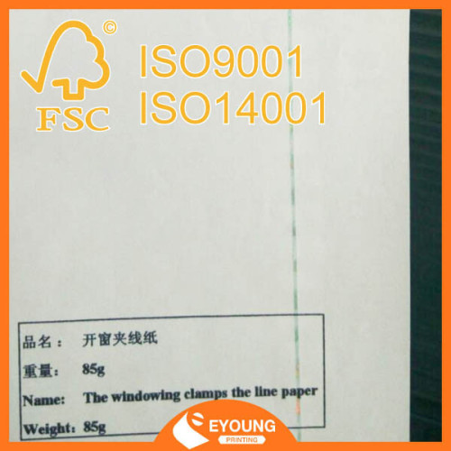 anti-counterfeiting paper security thread printing for certificate