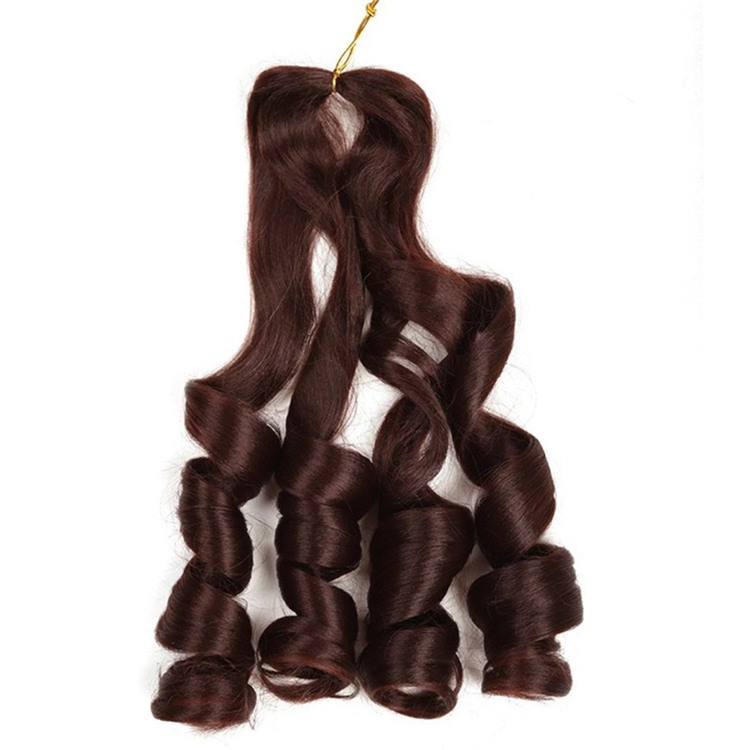 22inch Loose Wave Crochet Hair Braids Big Wave Wavy Crochet Synthetic Braiding Hair Pre-stretched Ponytail Extension