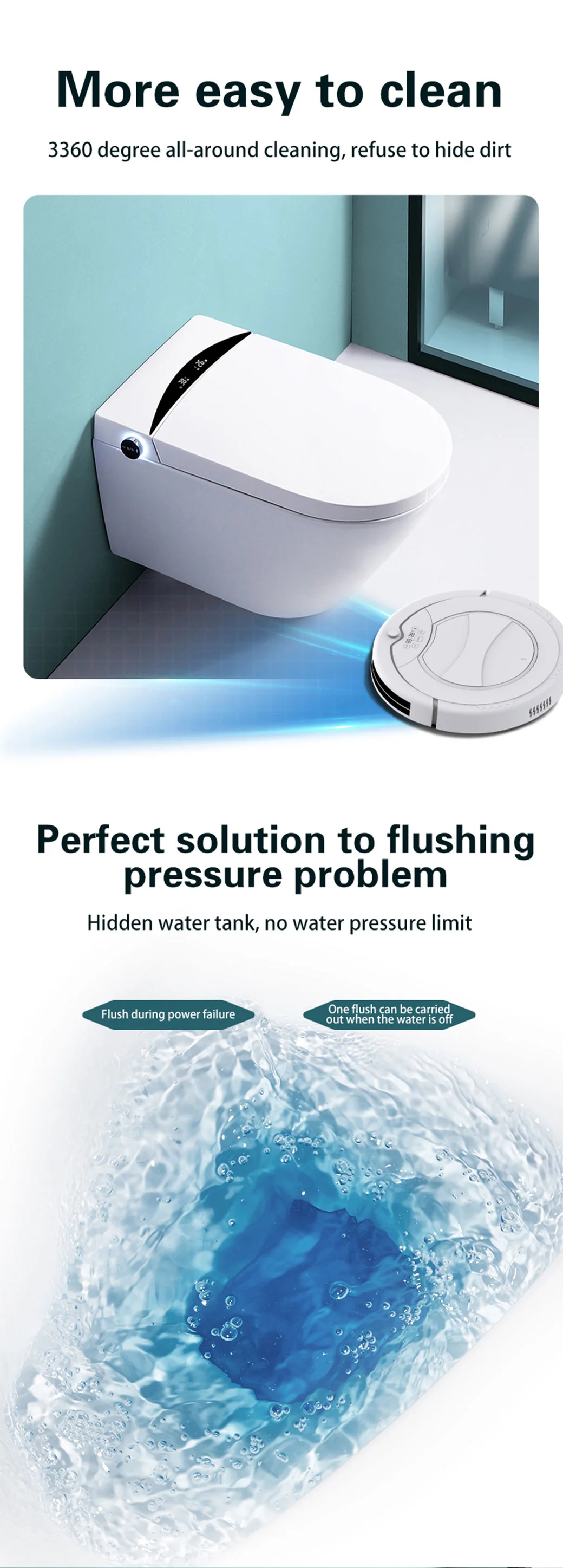 Automatically Flip The New Design Intelligent Toilet Bath Toilet