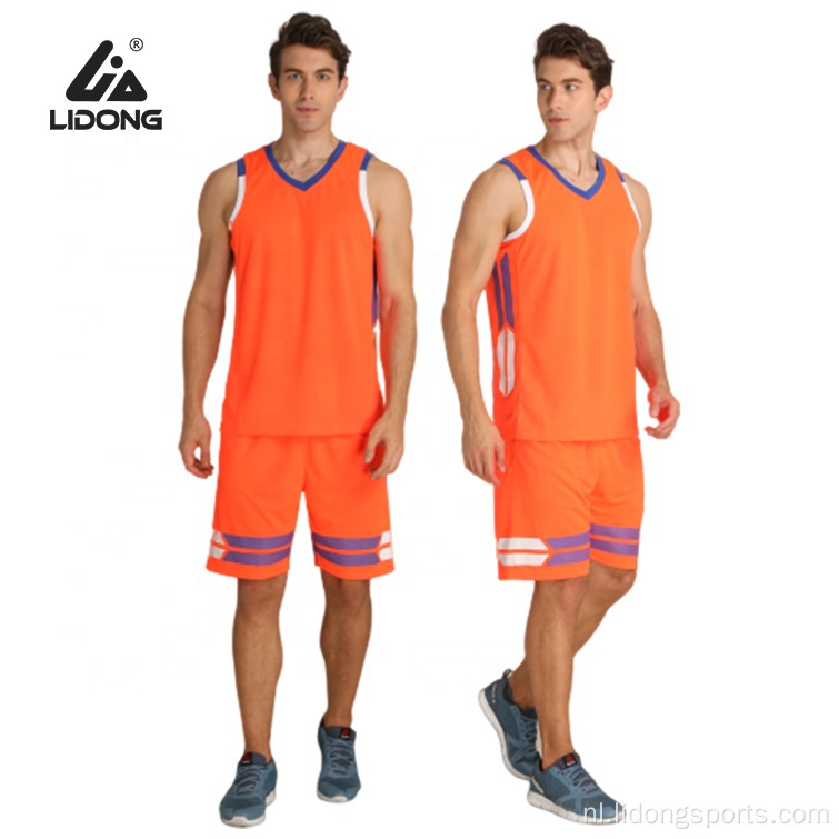 Basketbaluniformen Mens Logo Basketball Jersey voor team