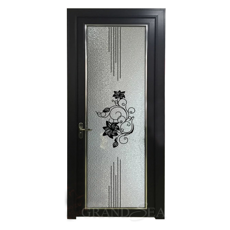 Best-selling decorative cheap waterproof aluminum profile frame swing glass internal bathroom door design