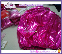 dia-150cm fuschia metallic spandex round table covers in wedding and party decorations