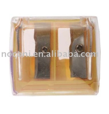 yellow double hole eyebrow pencil sharpener