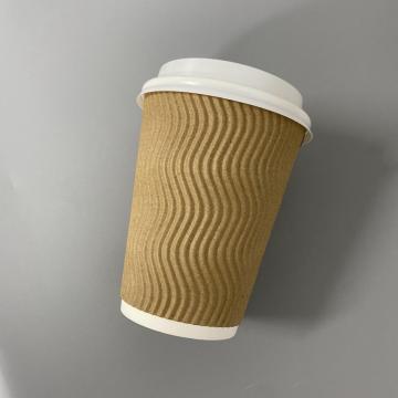 Disposable Printed Company Logo 420ml Paper Cups