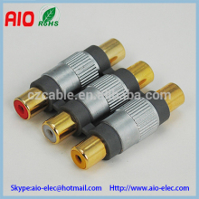 full metal jacket 3 RCA female to 3 RCA female adaptor connector
