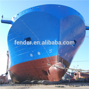 ship launching by rubber airbag