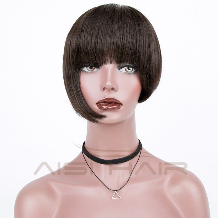 Aisi Hair Top Quality Grade 8a Japan Human Hair Wig , Short Hairstyles for Black Women