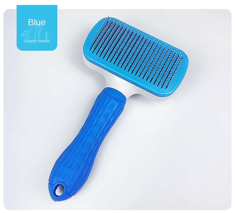 Pet Hair Removal Comb Dog Comb Self-Cleaning Steel Needle Comb One-Button Cleaning Automatic Hair Removal Cat Brush