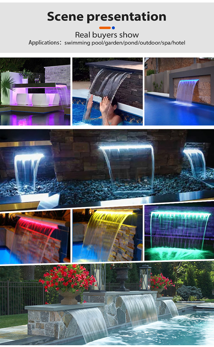 12v Ip68 Swimming Pool Light Fittings: Led Rgb Lights For Waterfalls ...