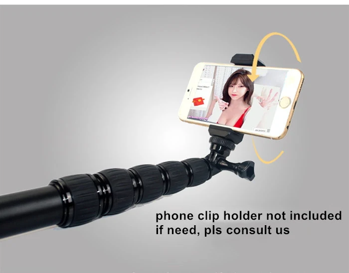 Multifunction Aluminum Extendable Pole Selfiestick Stick Large Monopod for Smartphone