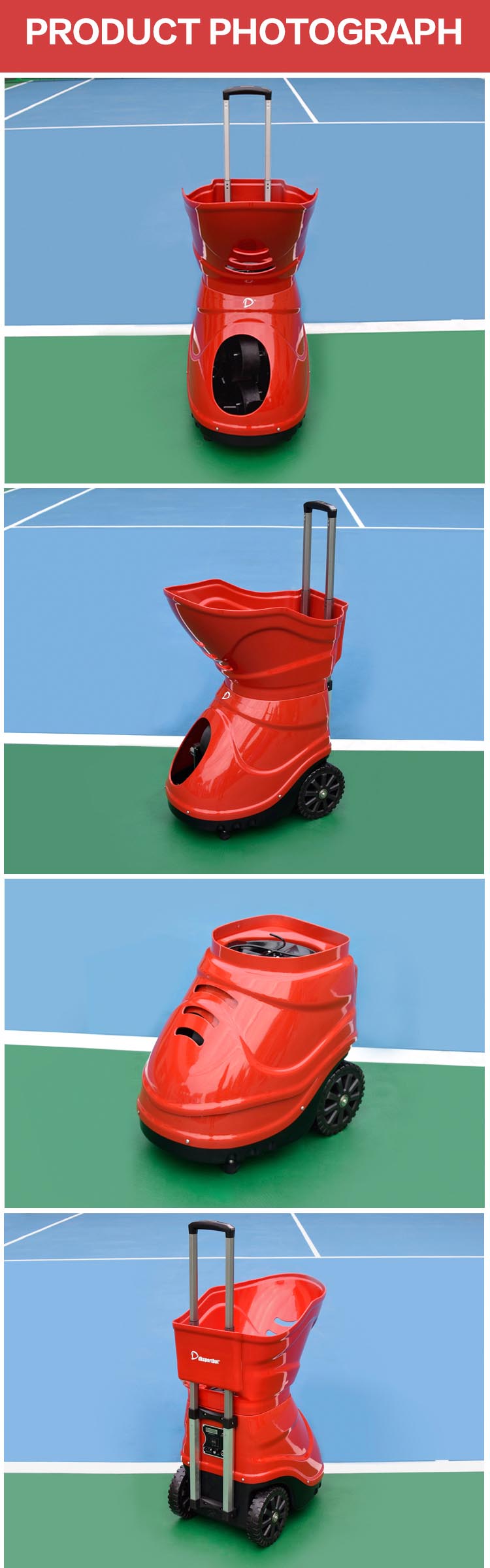 Li-Battery dan Remote Control Tennis Ball Machine Siboasi S4015