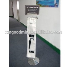 Plastic umbrella wicket bag Colorful plastic umbrella bag with wire wicket