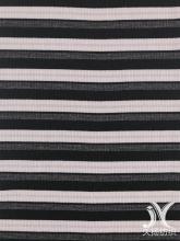 Stripe Metallic Rib Knit Fabric