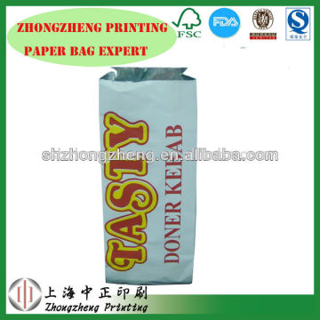 turkey doner kebabs paper bag, greaseproof, food grade