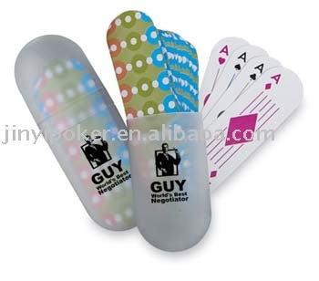 Oval shaped playing card