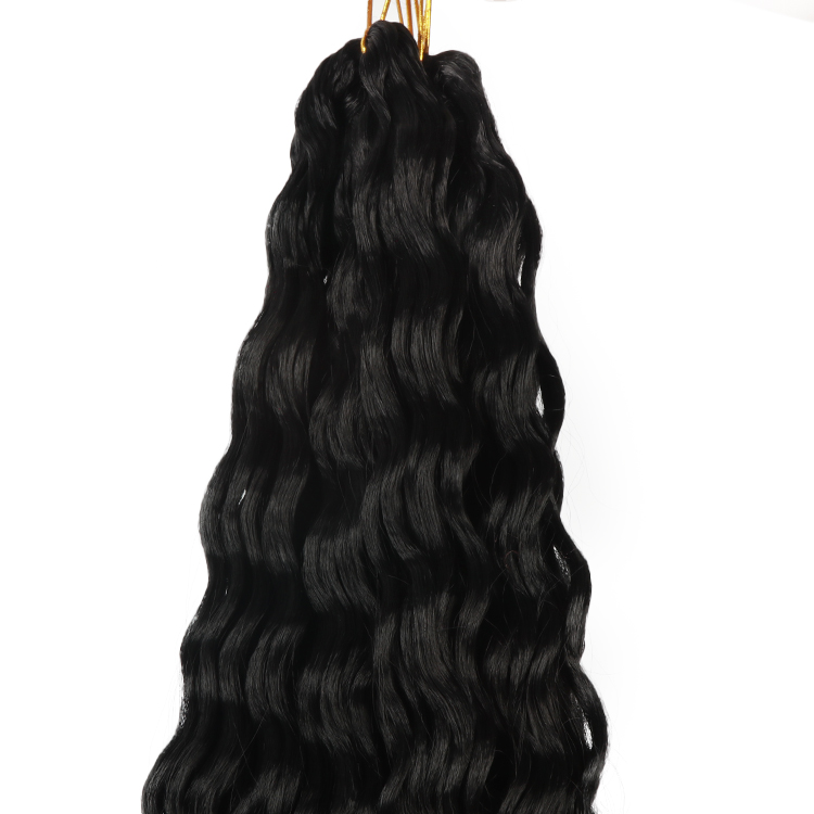 Blonde Pink Brown Customs Size Synthetic Long Curly Braiding Hair Water Wave Crochet Wavy Braiding Hair For RU