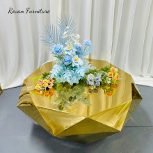 Luxury Gold Stainless Steel Wedding Table Decoration