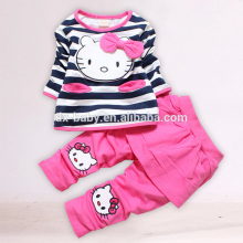 100% cotton children clothes,girls suits for wholesale kid clothing