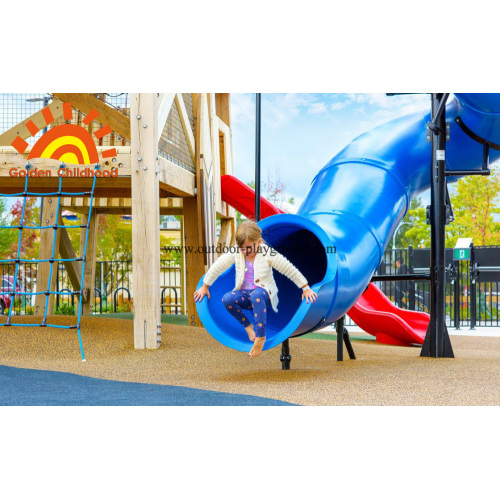 Outdoor Playground Tower For Kids With Slide