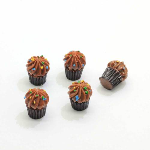 18mm Mix DIY 3D Hars Chocolade Cupcake Charms Gesimuleerde Voedsel Kawaii Ambachtelijke Sieraden Maken Ornament Decoratie