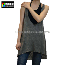 Ladies Linen Sweater Vest, Grey Summer Vest, Loose Sweater Vest