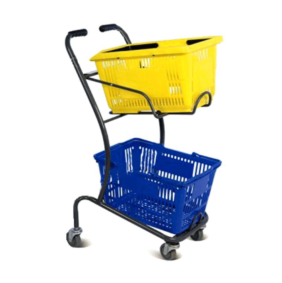 Dubbele laag mand trolley