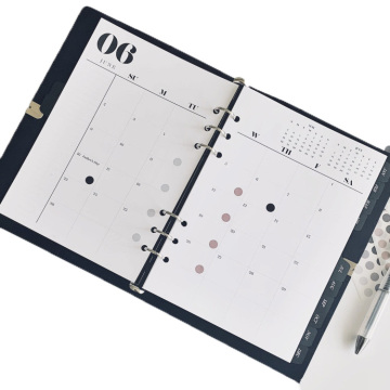 Custom Printing Bright White Thick Paper A5 Notebook Planner Inserts Diary Weekly Plan