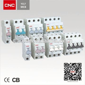 YCL7, YCL7N Mini Circuit Breaker b c d curve circuit breaker