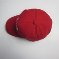 Red Flat Embroidery Sports Cap